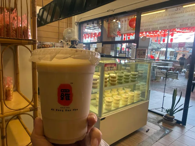 Soya bean milk at the counter