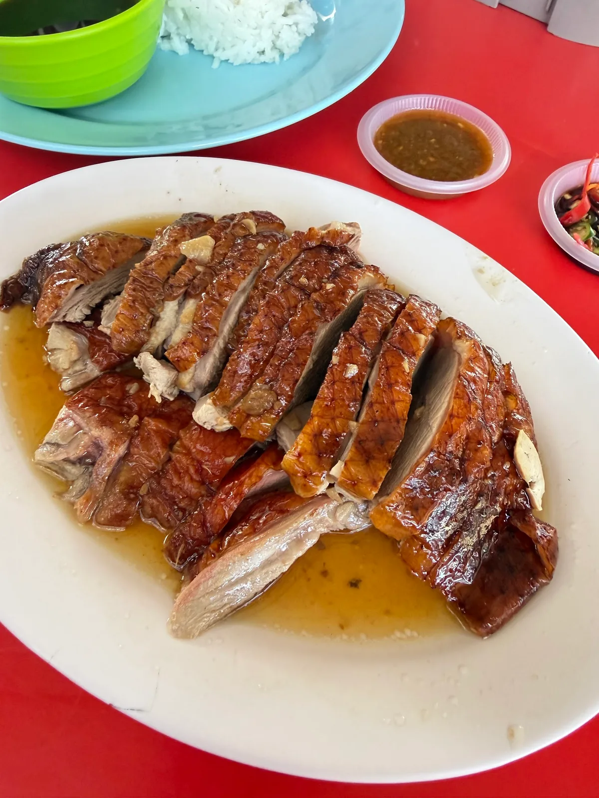 Roast duck rice with soup