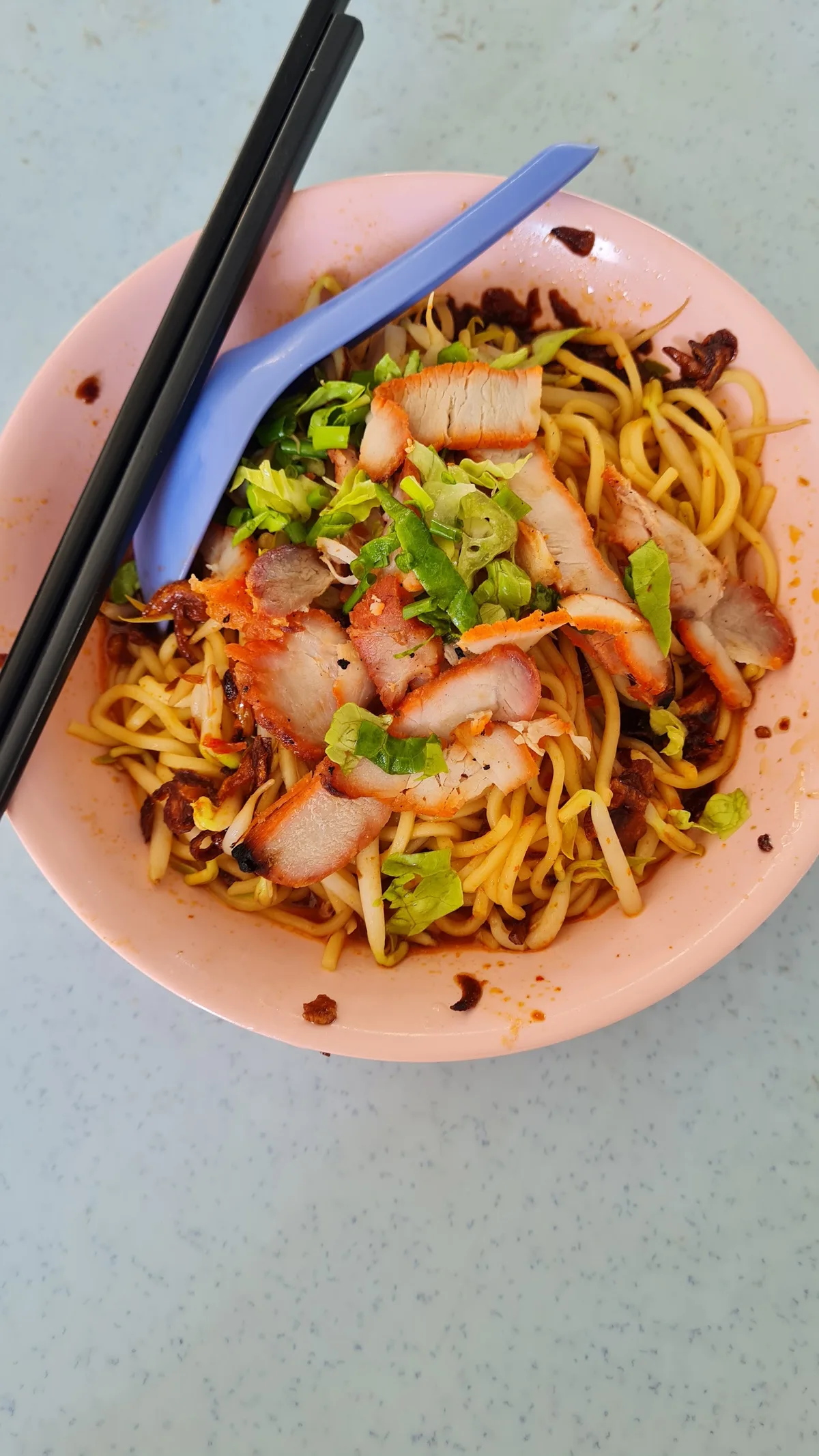 Char siu egg noodles