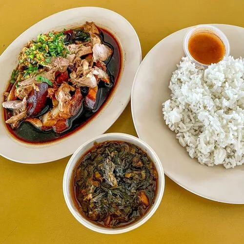 Duck rice set with soup