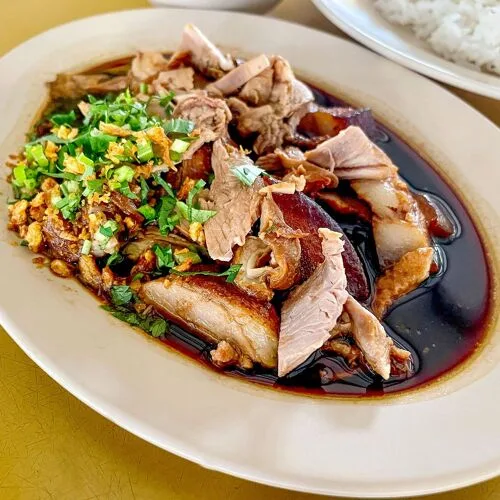Roast duck slices