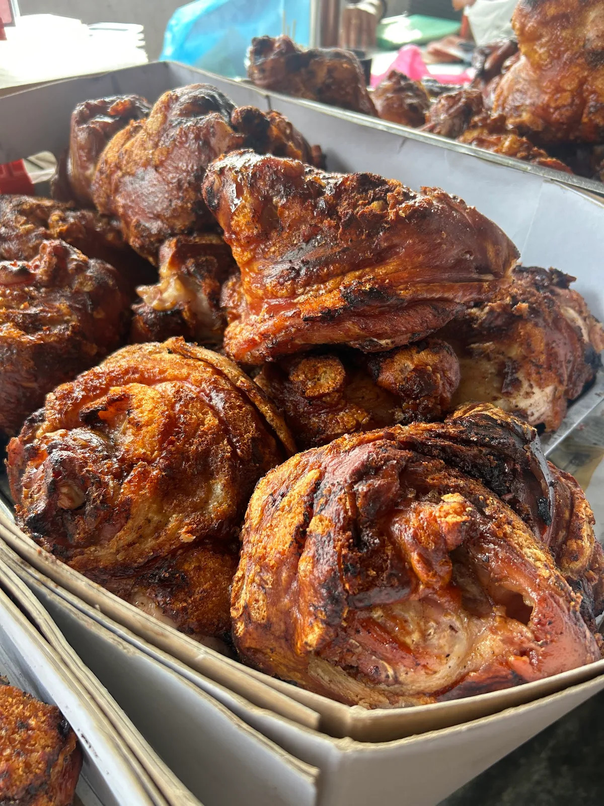 Roast pork knuckles