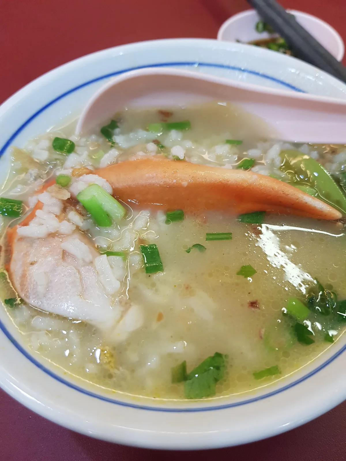 Seafood porridge with prawn and fish
