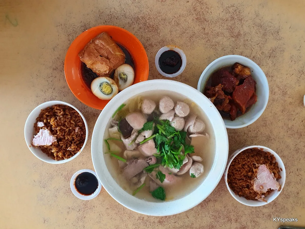 Yam rice set with soup
