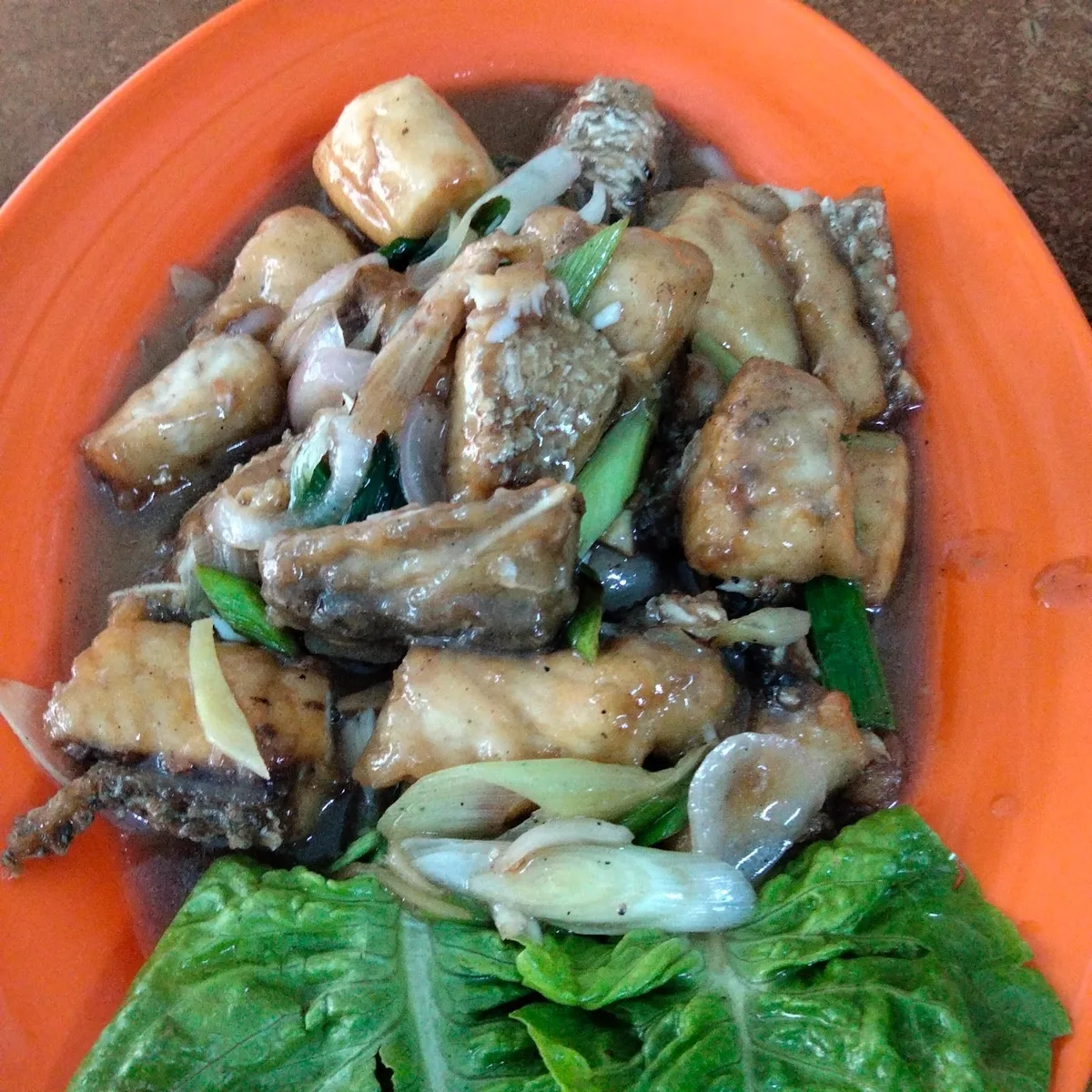 Stir-fried fish