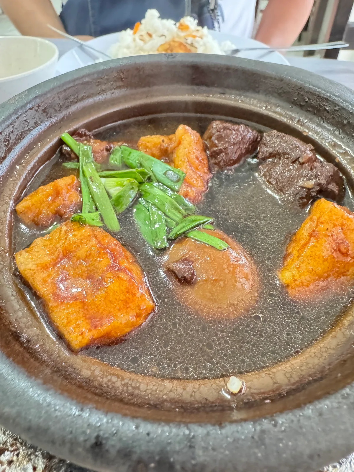 Claypot tofu and pork