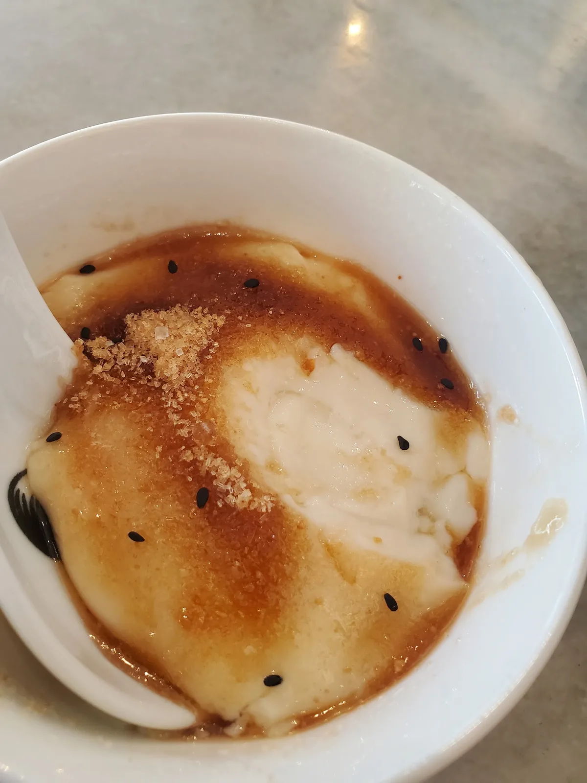 Tau fu fa with brown syrup