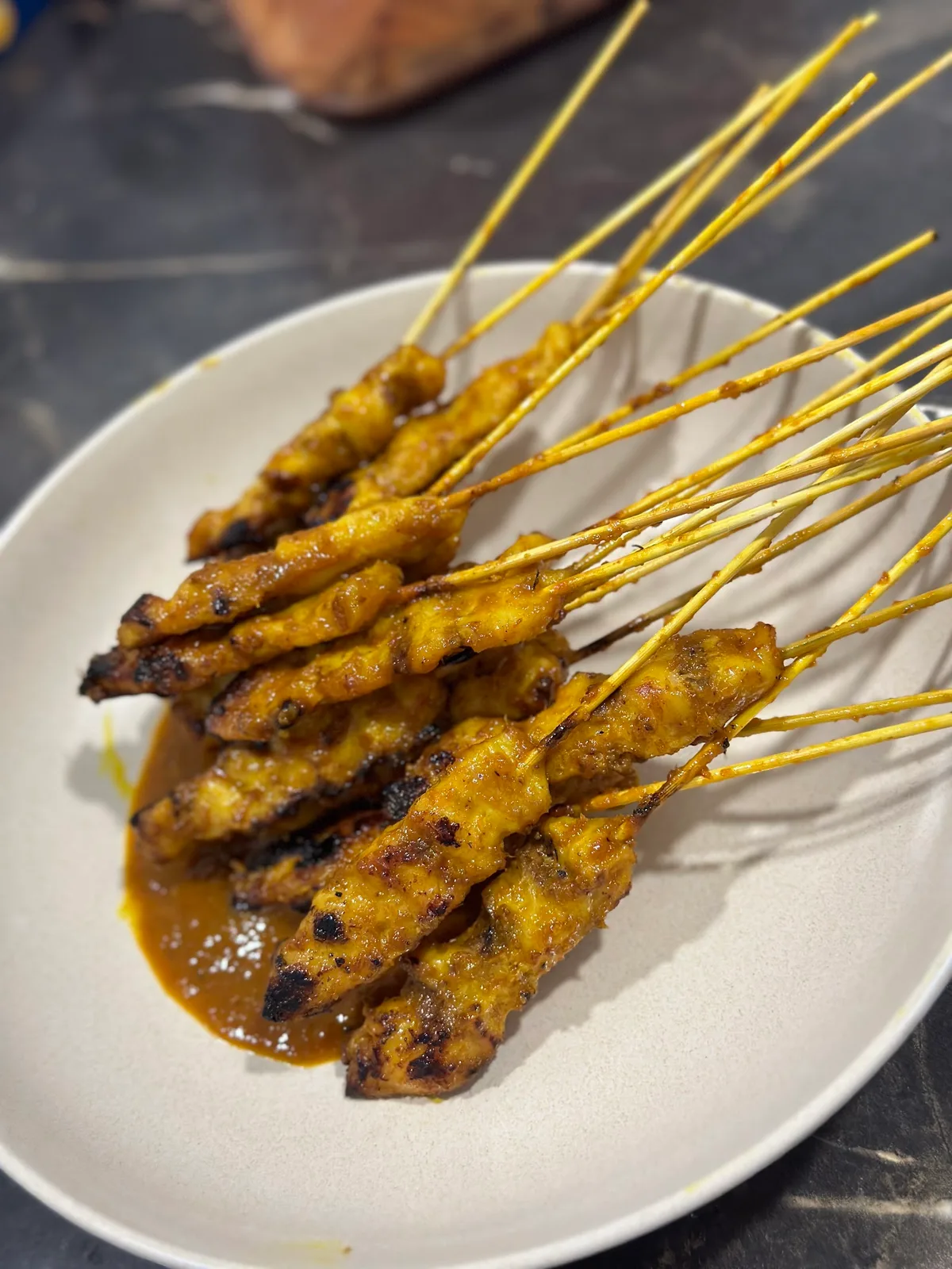 Satay with peanut sauce