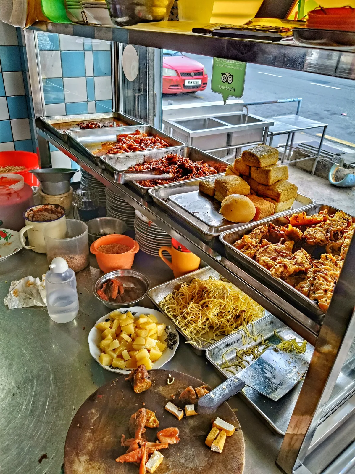 The stall prep counter