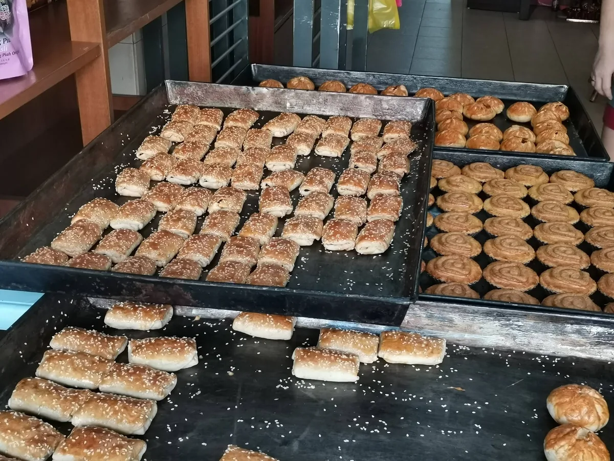 Biscuits cooling on trays