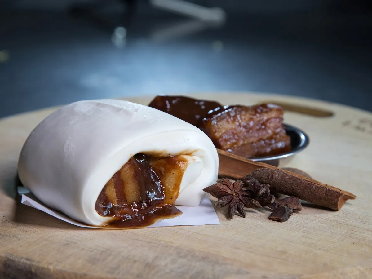 Braised pork belly bao