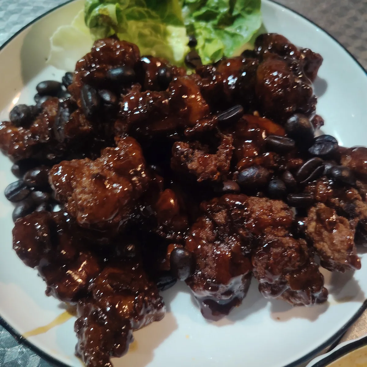 Black bean glazed pork ribs