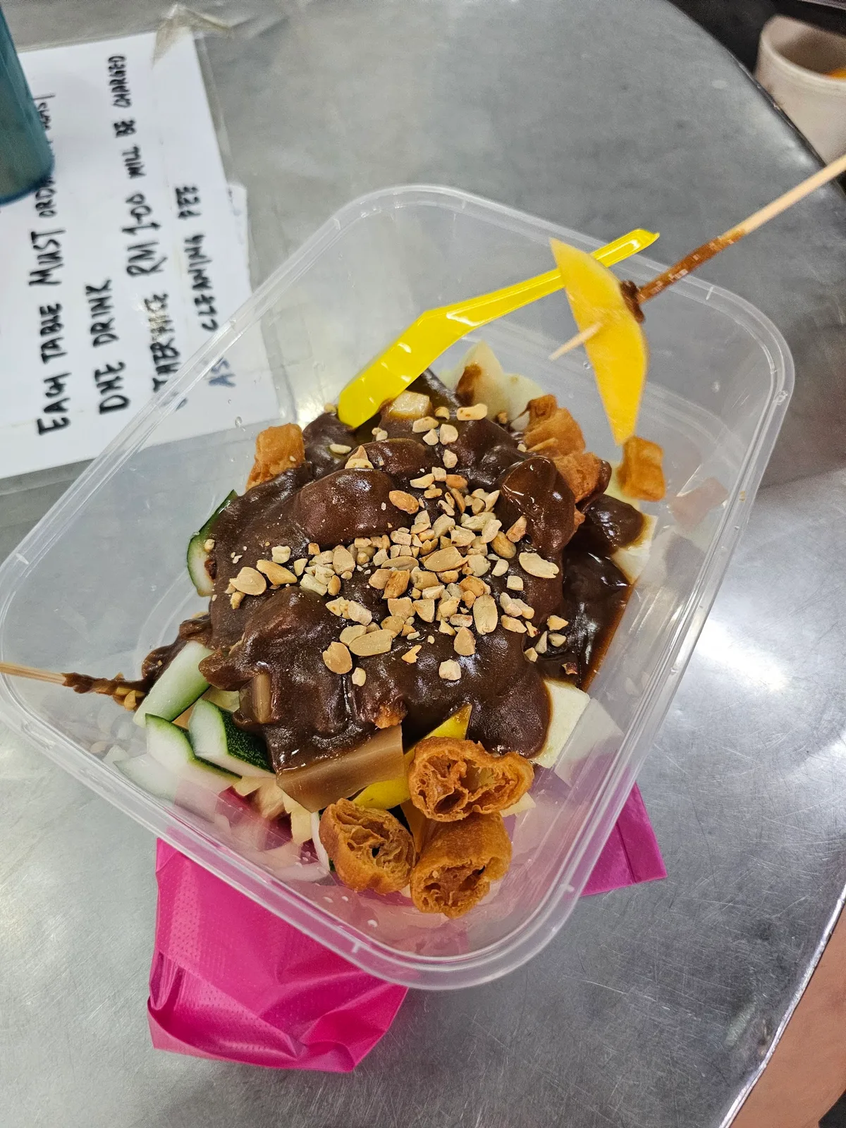 Rojak takeaway box