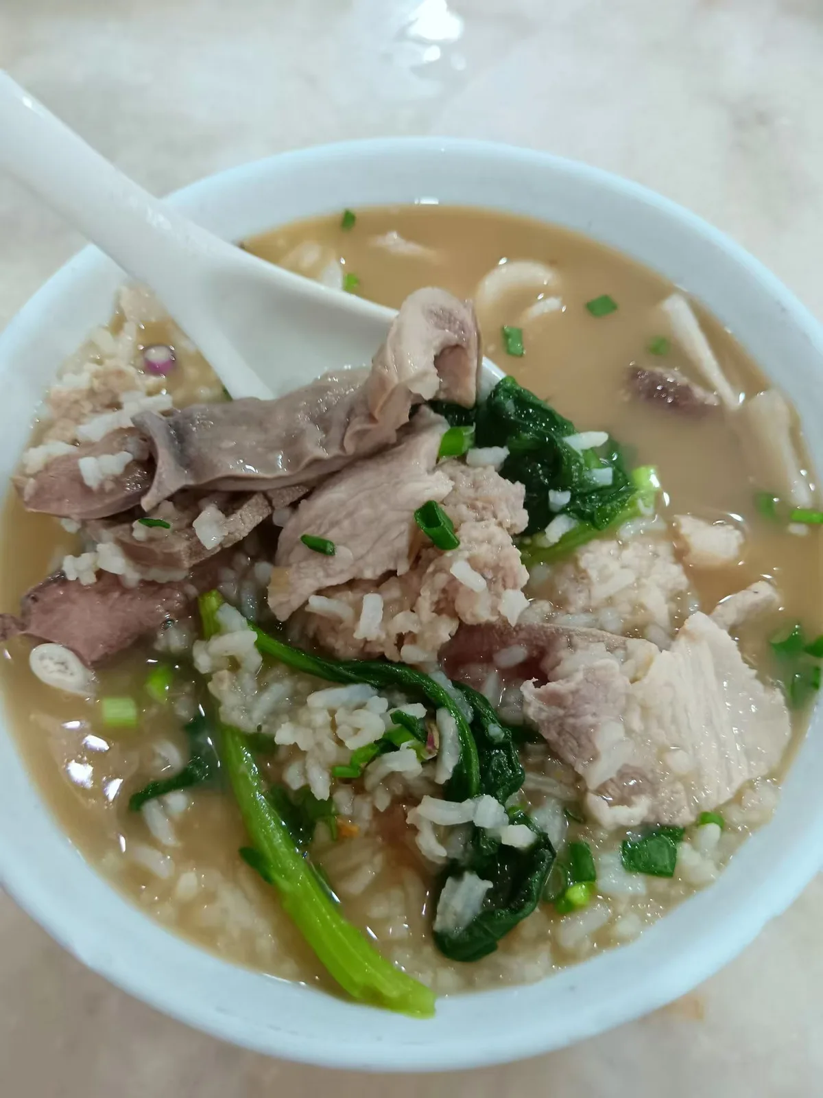 Pork porridge with offal