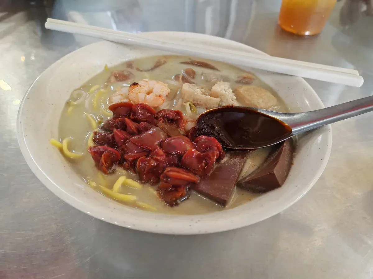 Jalan Burma Duck Blood Curry Mee — signature dish