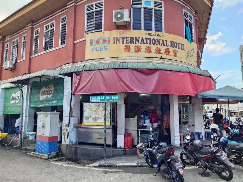 Corner shophouse storefront