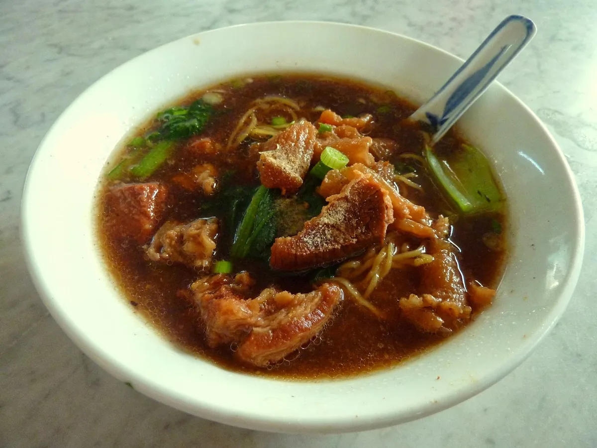 Beef brisket noodle in rich broth