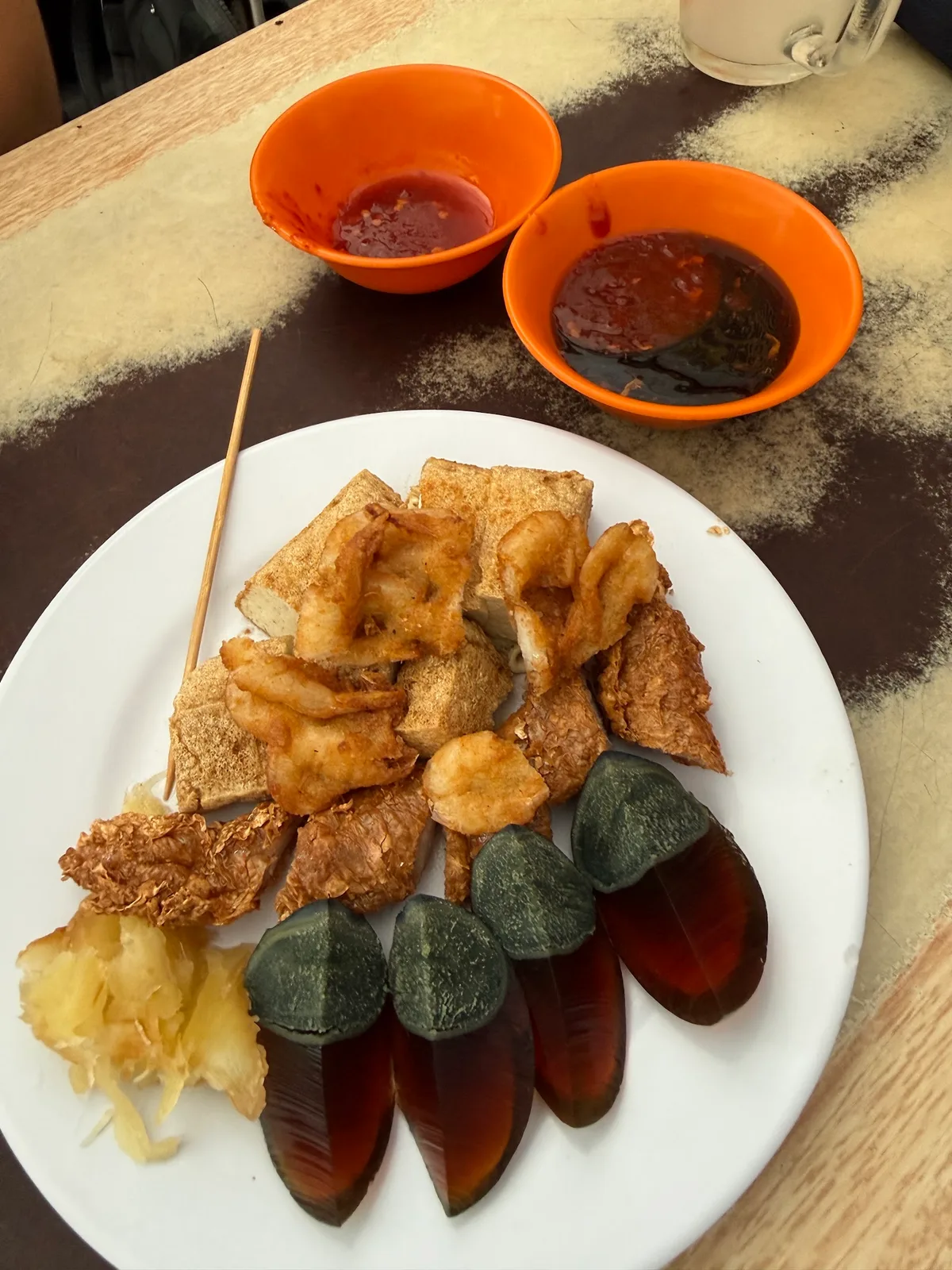 Loh bak with century egg