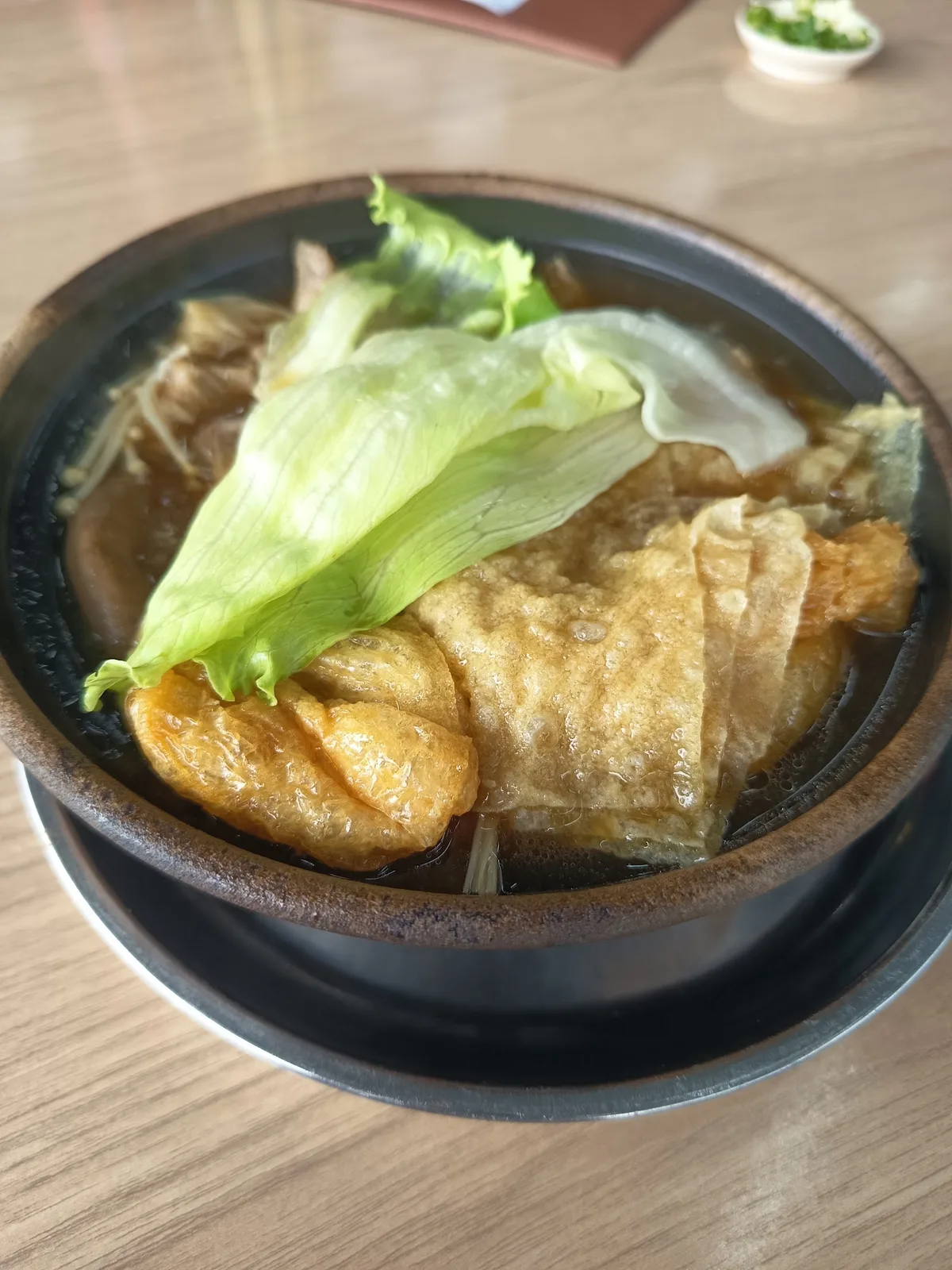 Bak kut teh soup with tofu puffs