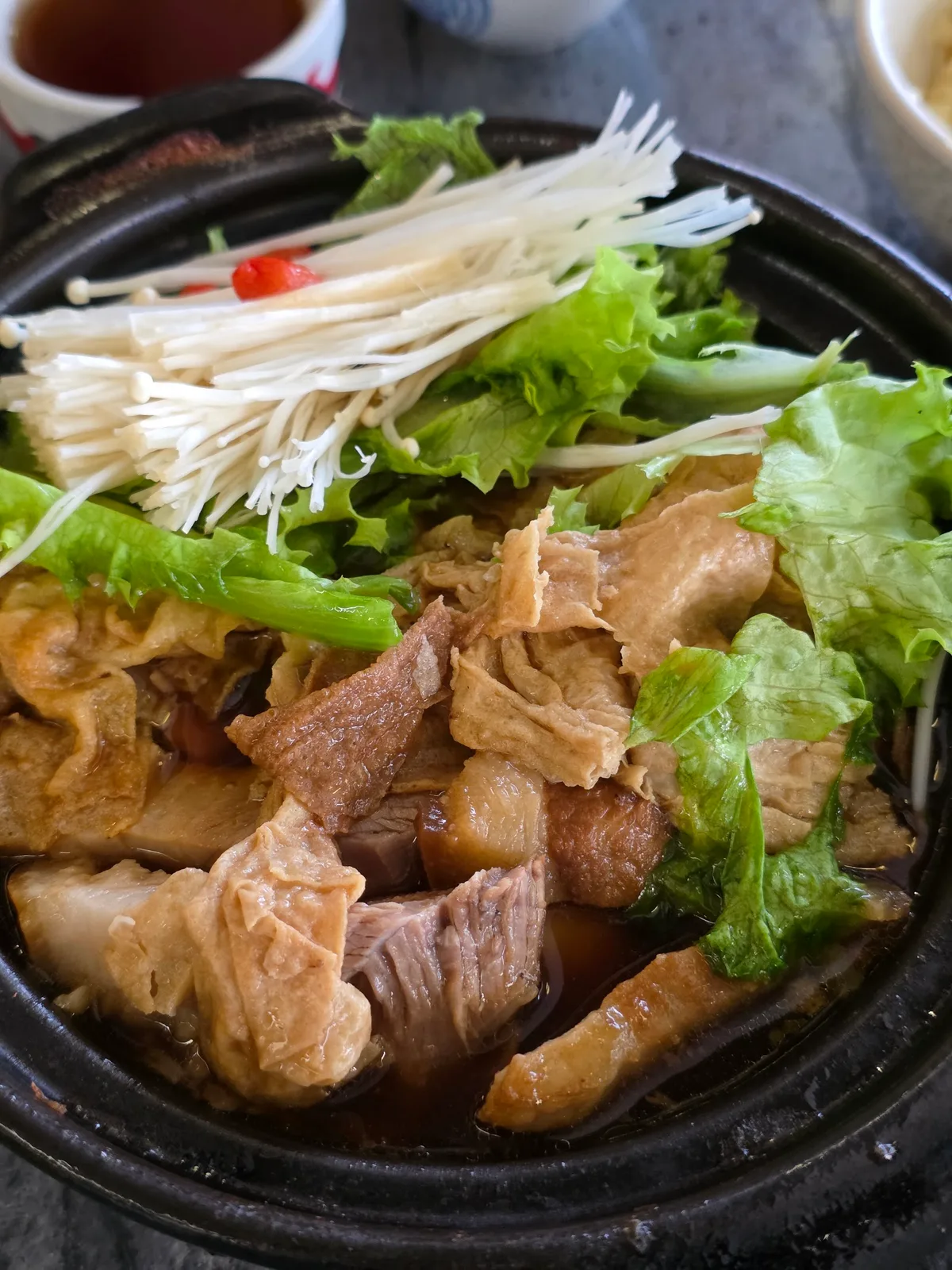 Bak kut teh with pork ribs and tofu skin