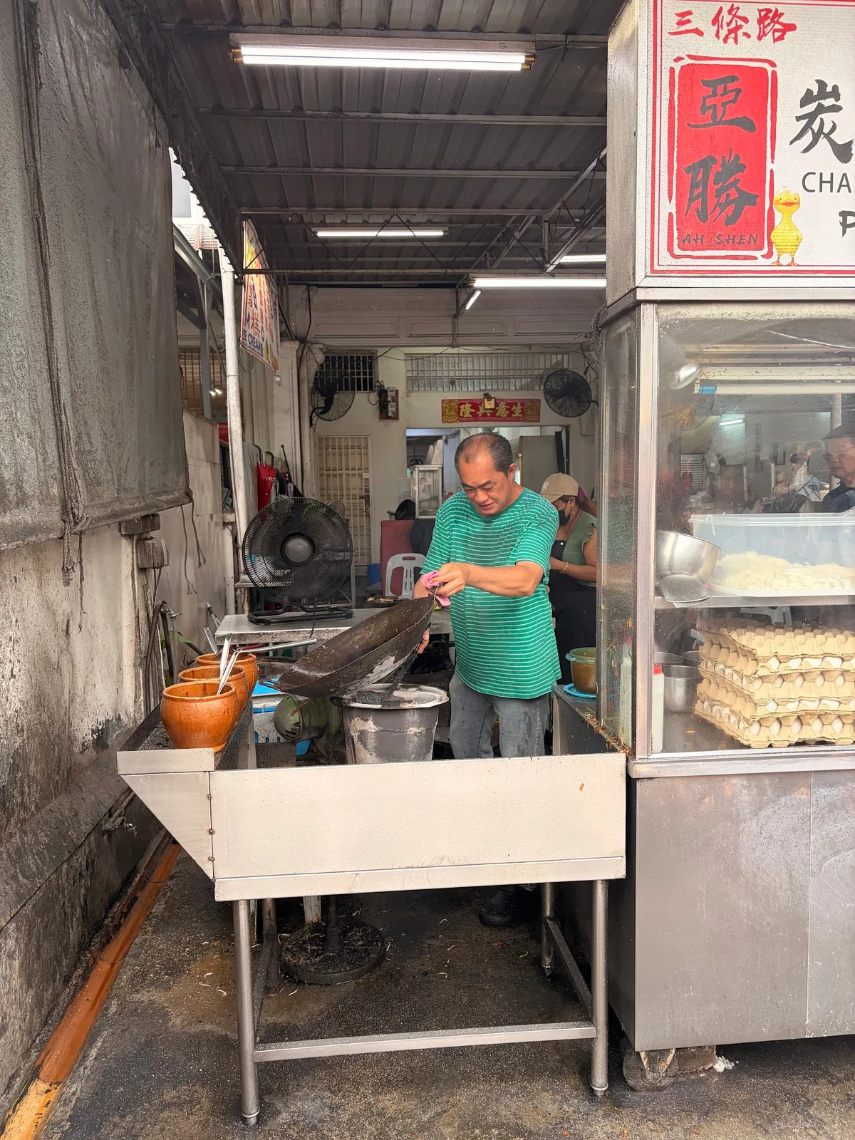Lebuh Presgrave Charcoal Duck Egg Char Koay Teow — signature dish