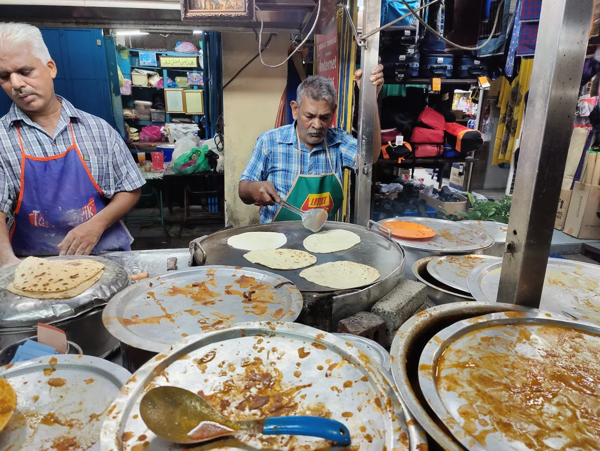 Chapati on the griddle