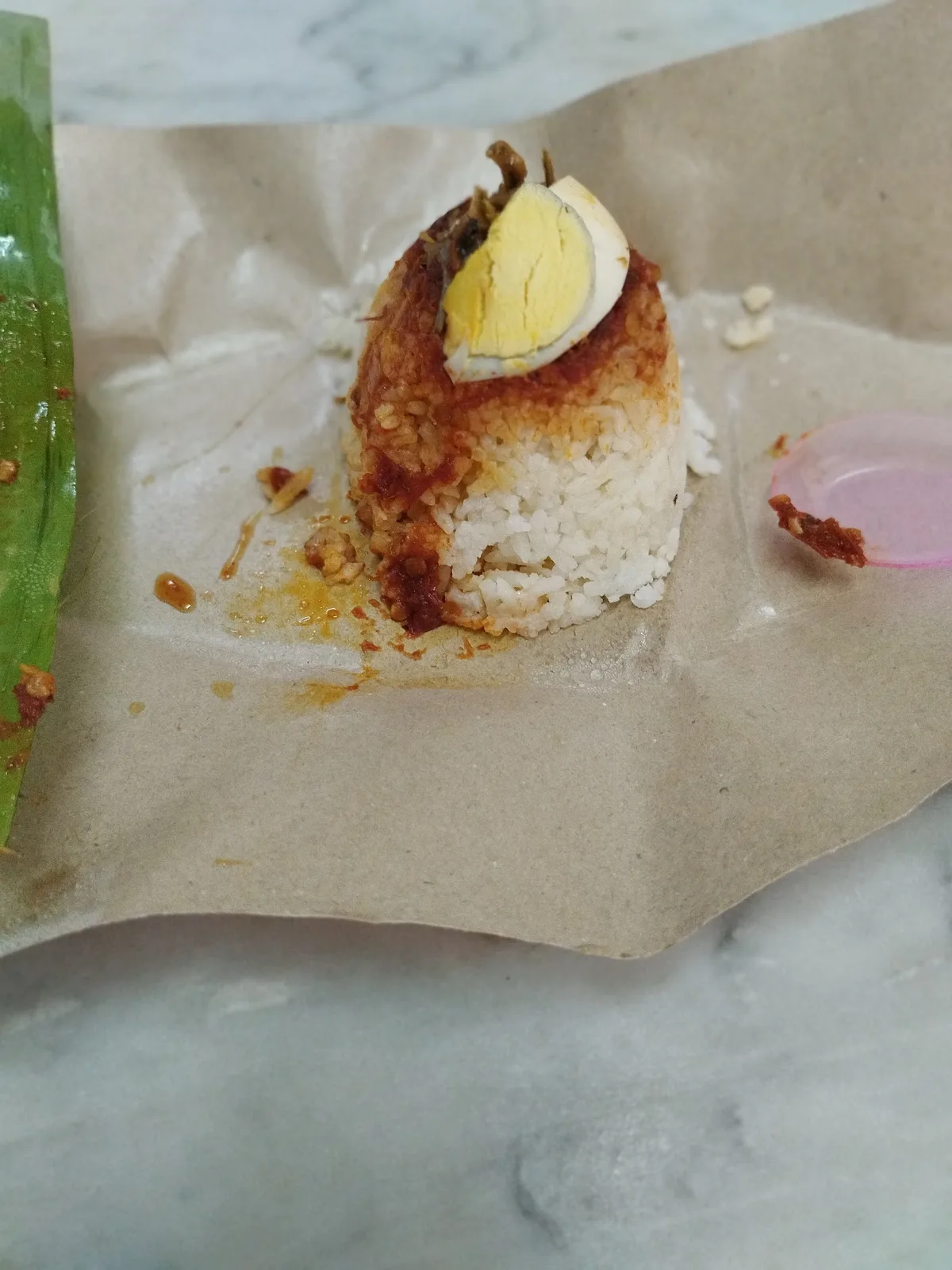 Nasi lemak with egg