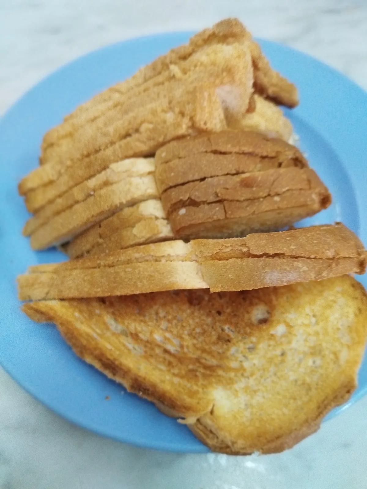 Stack of kaya butter toast