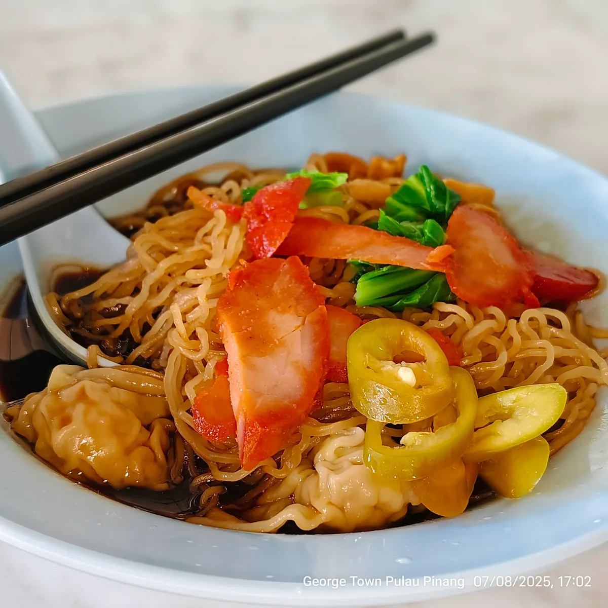 Maria's Sui Kow Wan Tan Mee — signature dish