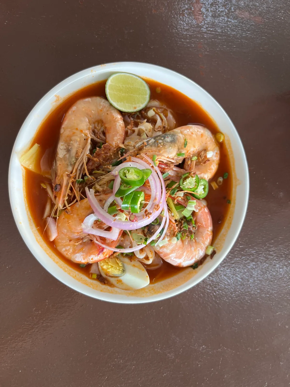 Mee udang with lime