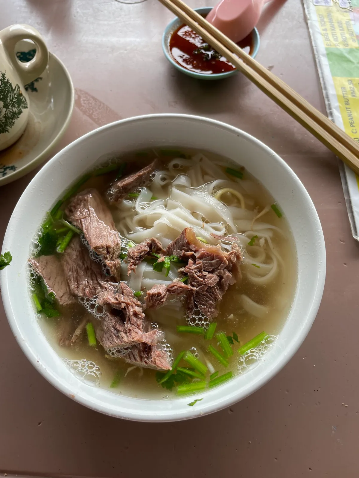 Beef koay teow soup