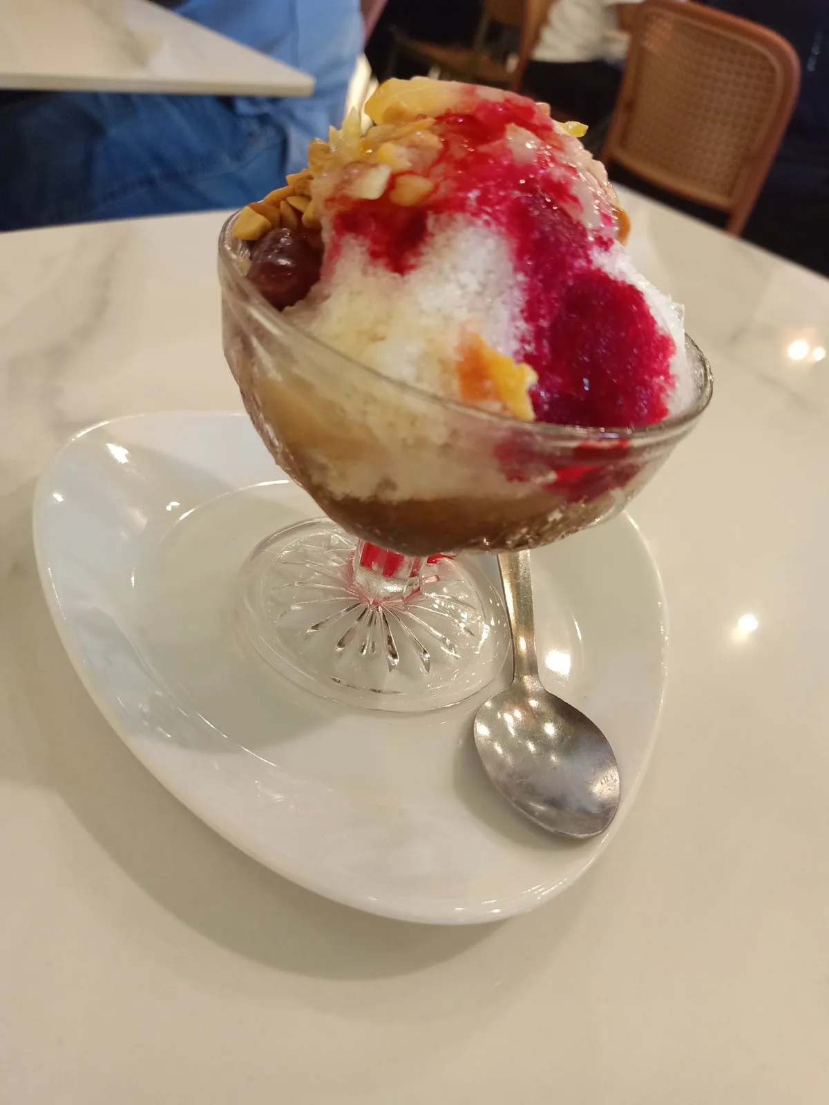 ABC shaved ice dessert
