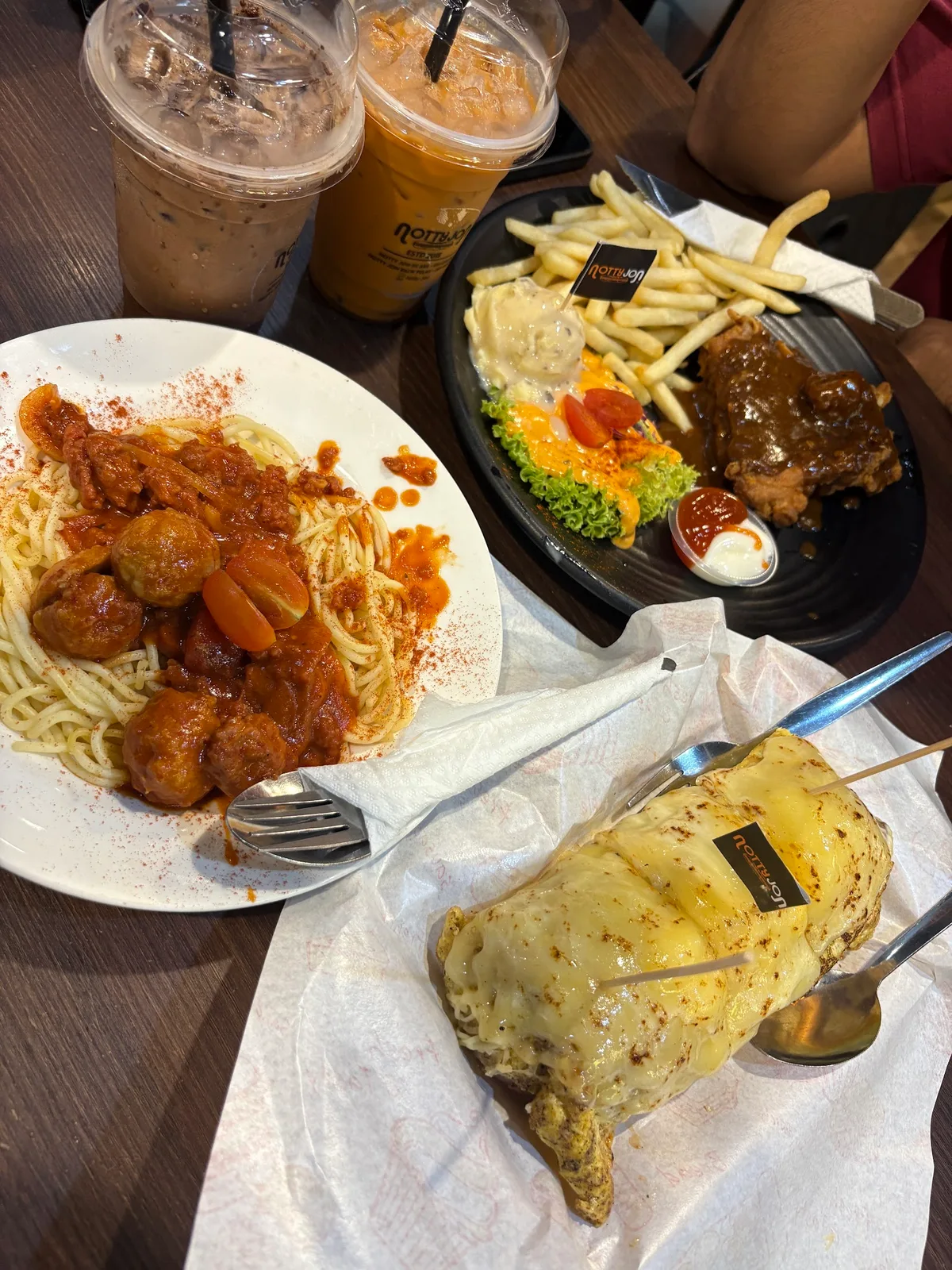Roti john set with fried chicken and fries
