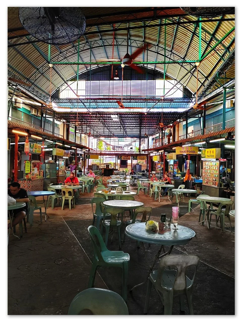 Inside the covered Old City Food Court