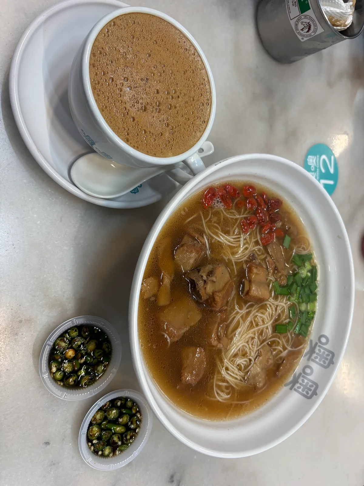 OO White Coffee Cafe Beef Noodles — signature dish