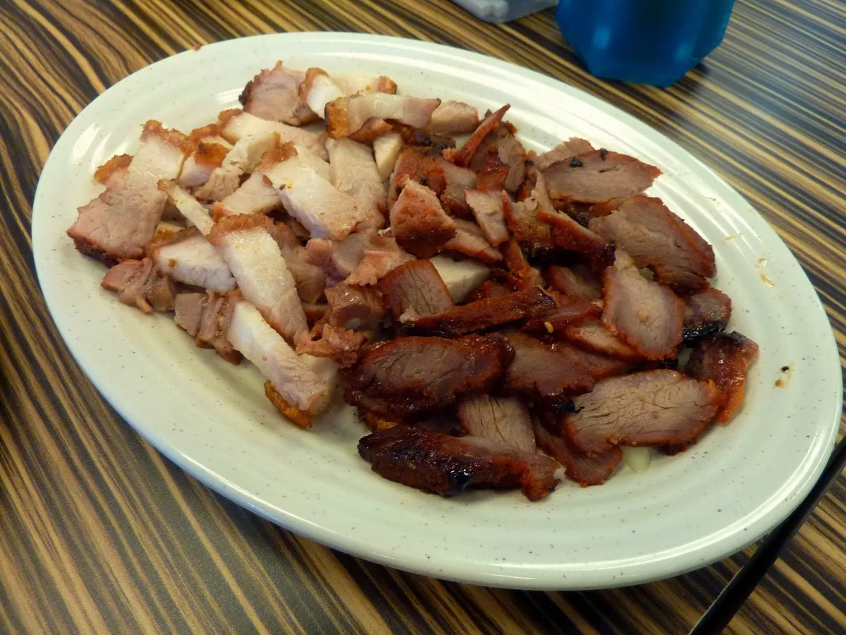Roast pork slices