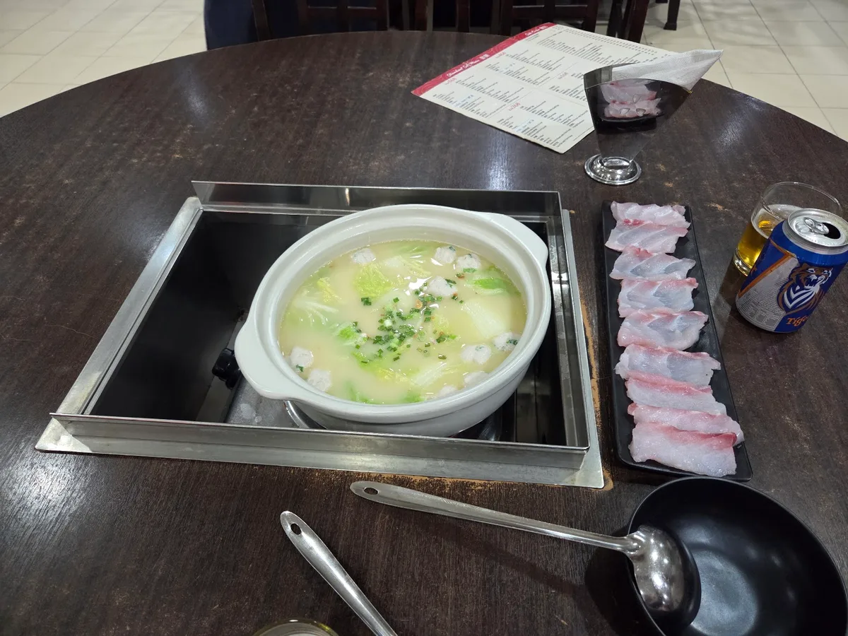 Sawara Restaurant Steamboat & Claypot Fish Head — signature dish