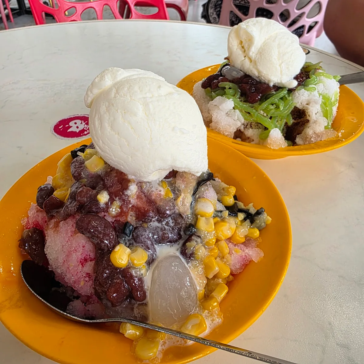 Ais kacang with ice cream