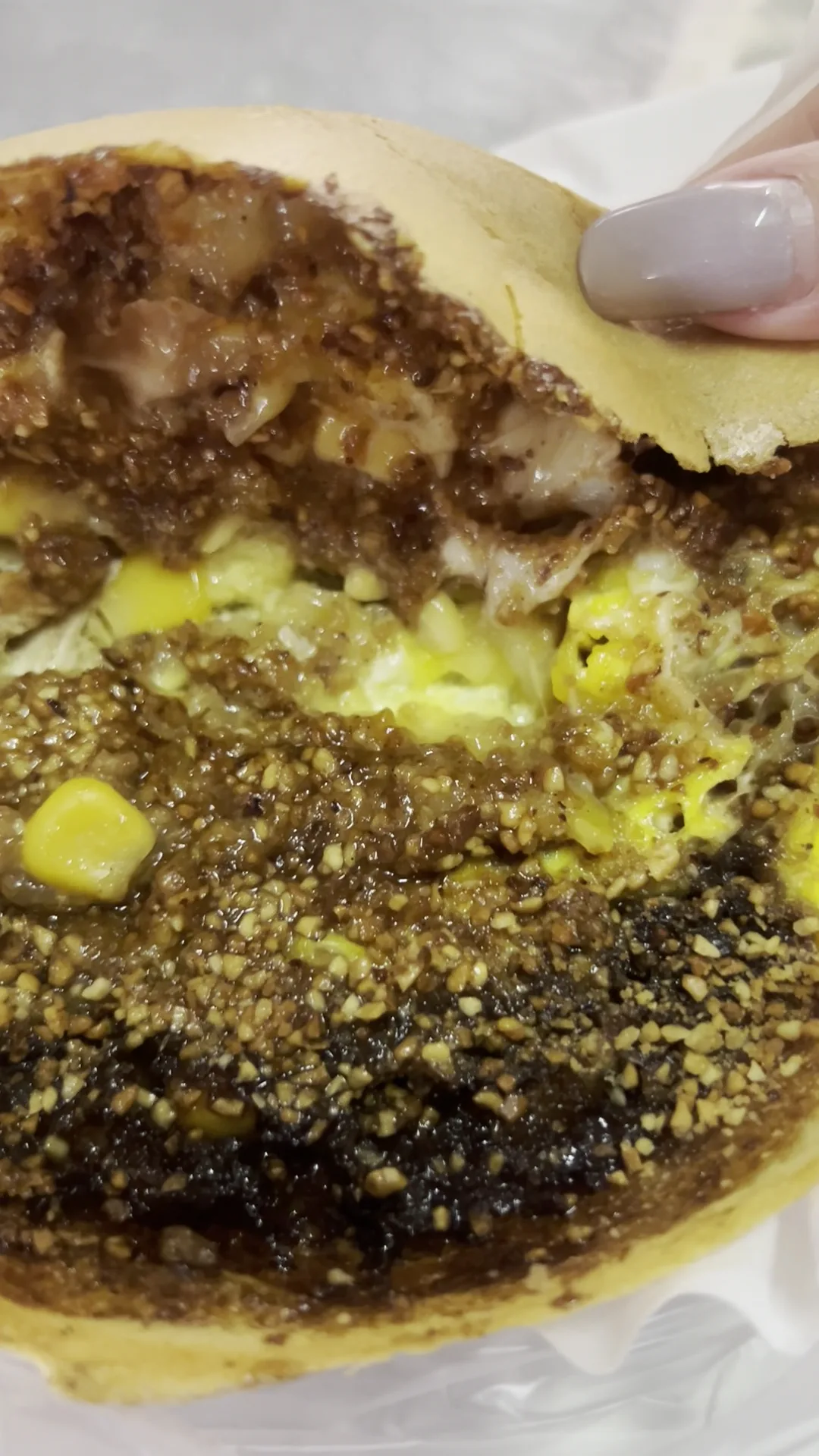 Peanut and corn filling