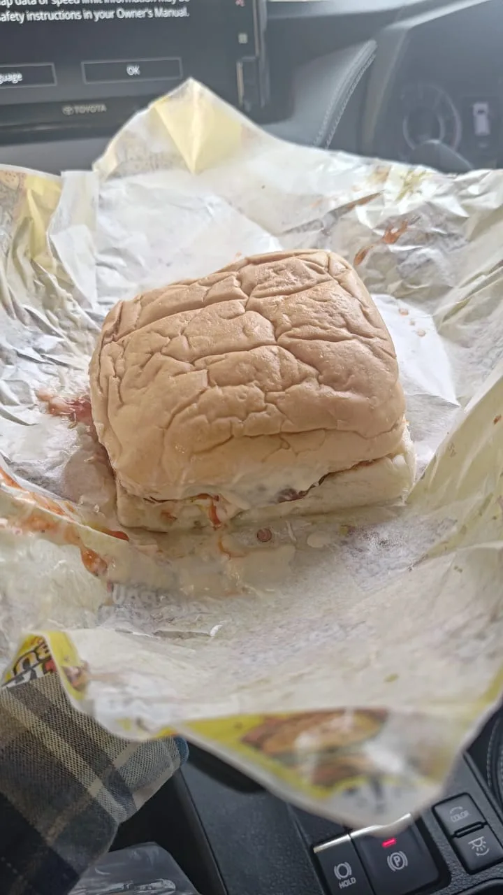 Burger in its wrapper