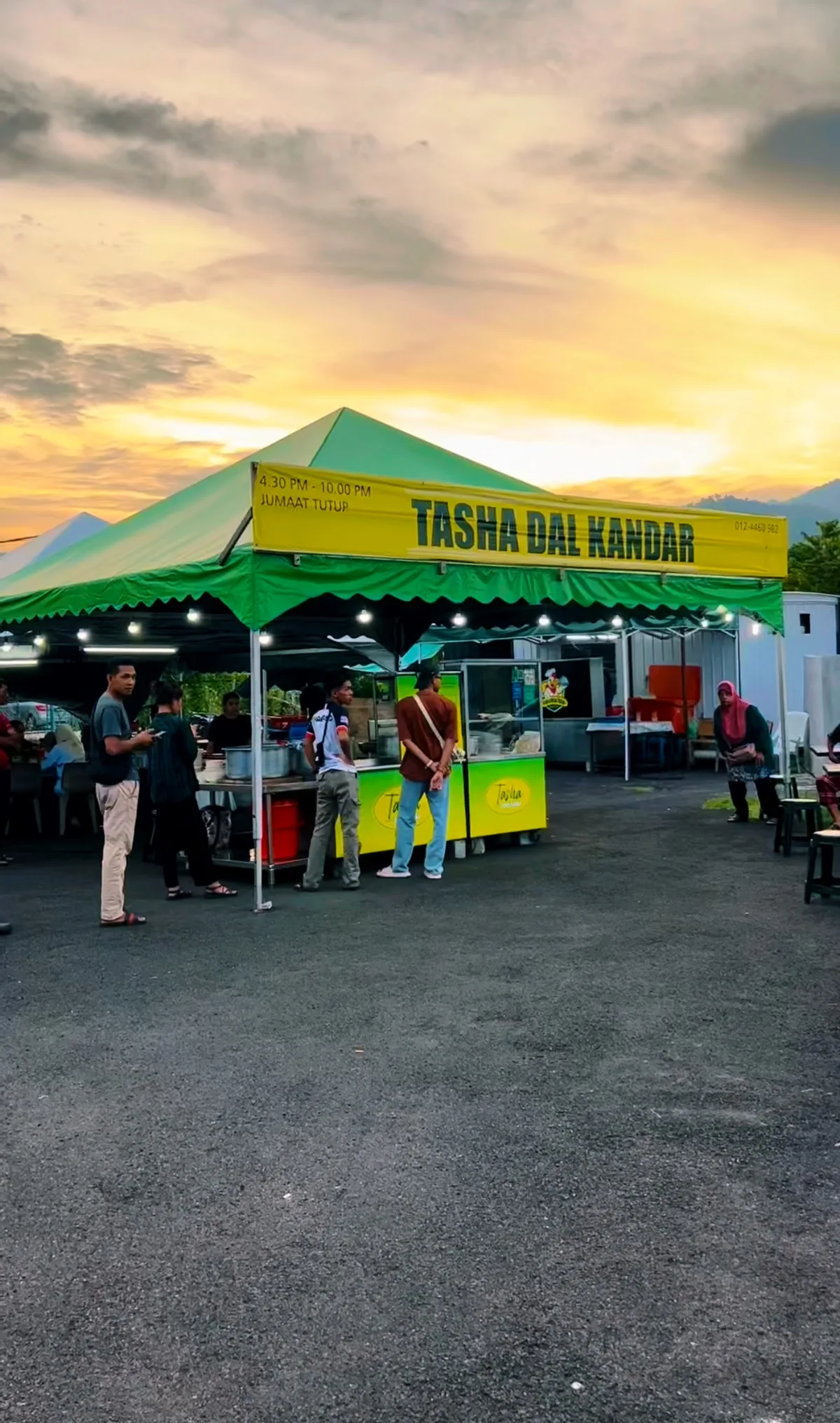The canopy at the Sungai Ara hawker site