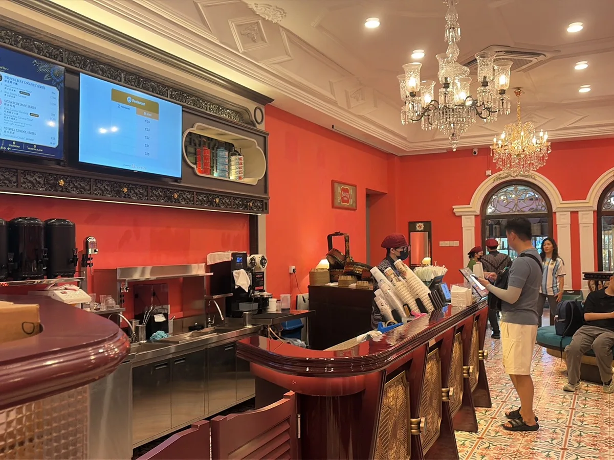 Tea bar counter inside the mansion