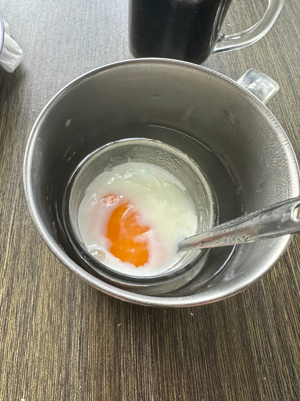 Half-boiled eggs