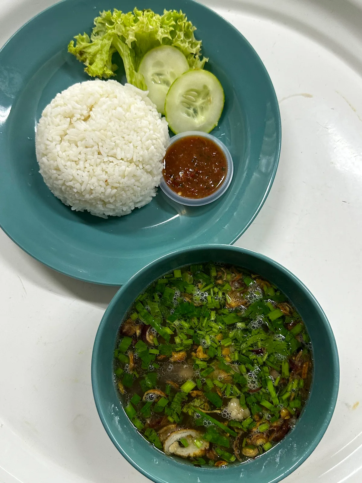 Nasi sup with beef