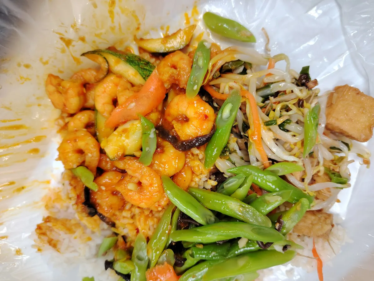 Ying Her Kopitiam — curry prawn and vegetables
