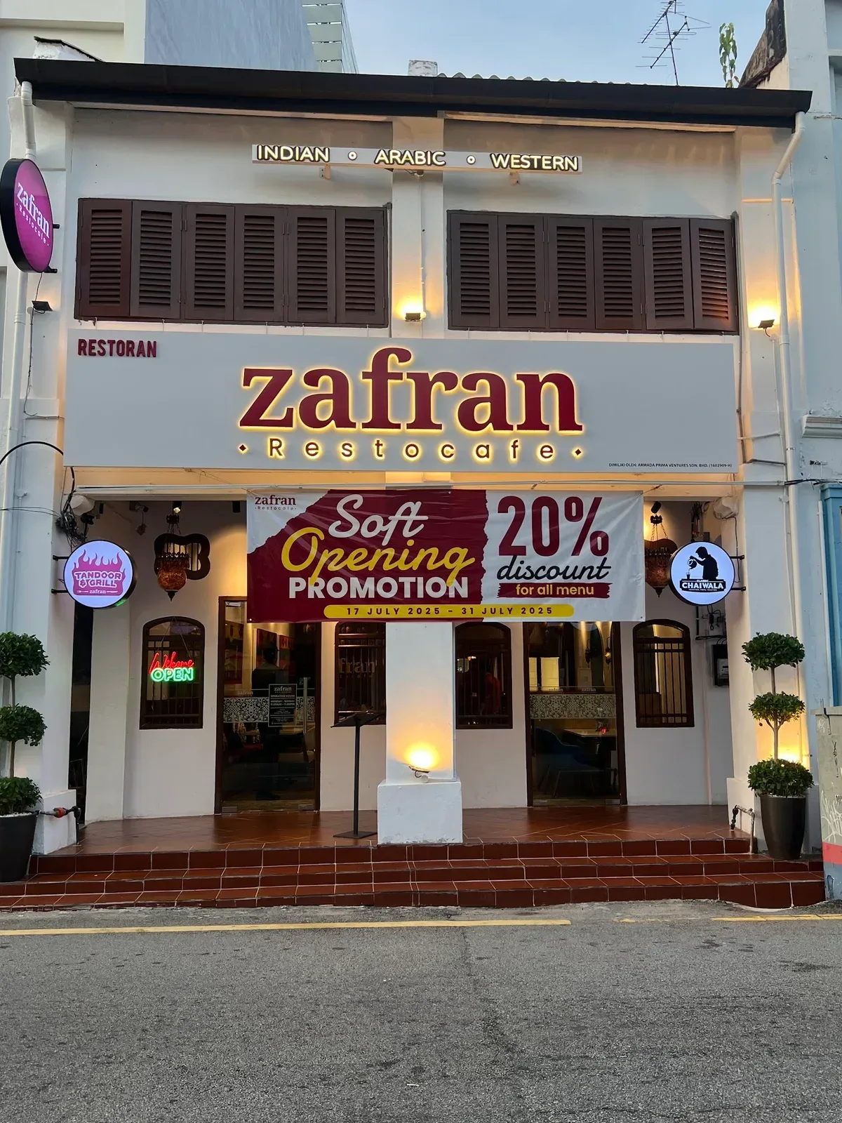 Zafran Restocafe Penang — storefront